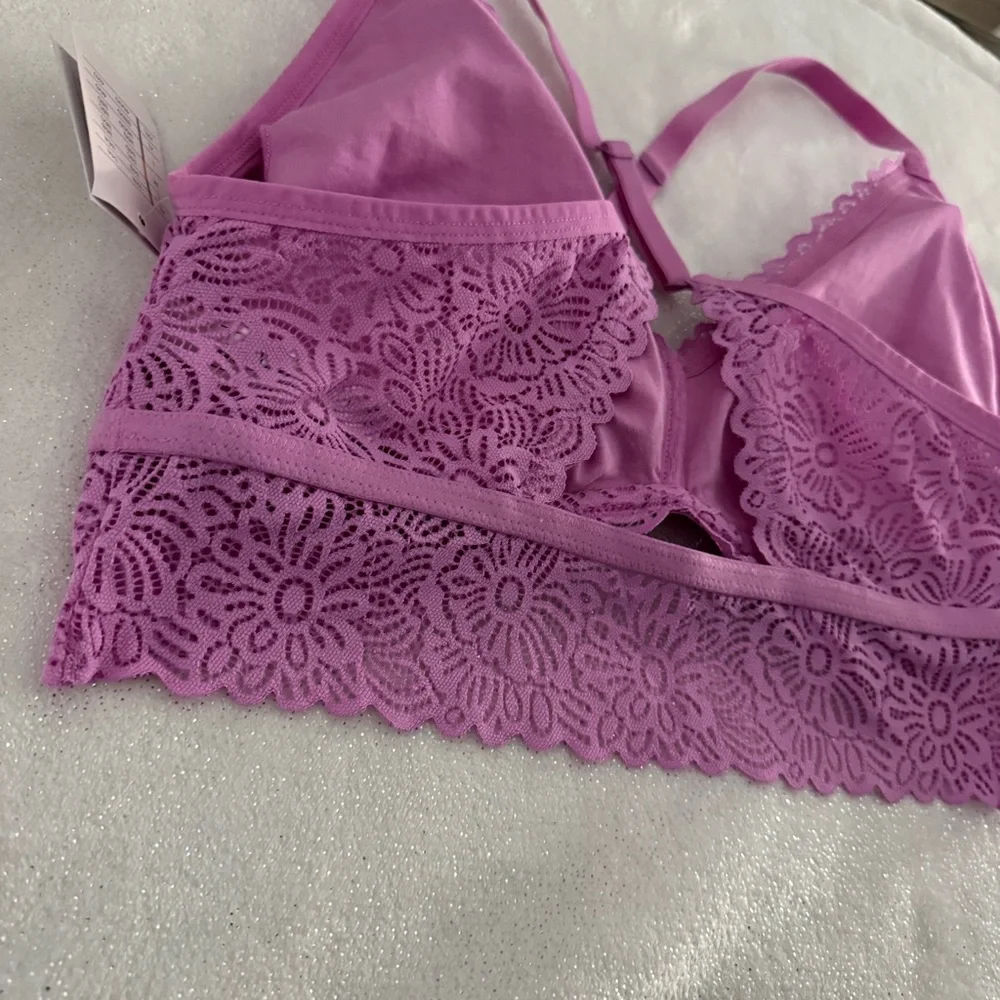 AUDEN Mauve Lightly Lined Crossback Bralette - Picture 4 of 7